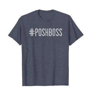 Posh Boss T-shirt Heather Blue Gray Posh Tee